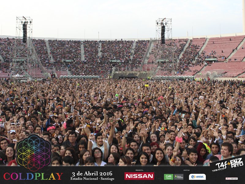 T4FBizarro's tweet photo. A las 18:58 hrs ya se está llenando el Estadio Nacional! 
#ColdplaySantiago #ColdplayEnChile #T4FBizarro https://t.co/NDvX2CcJDr