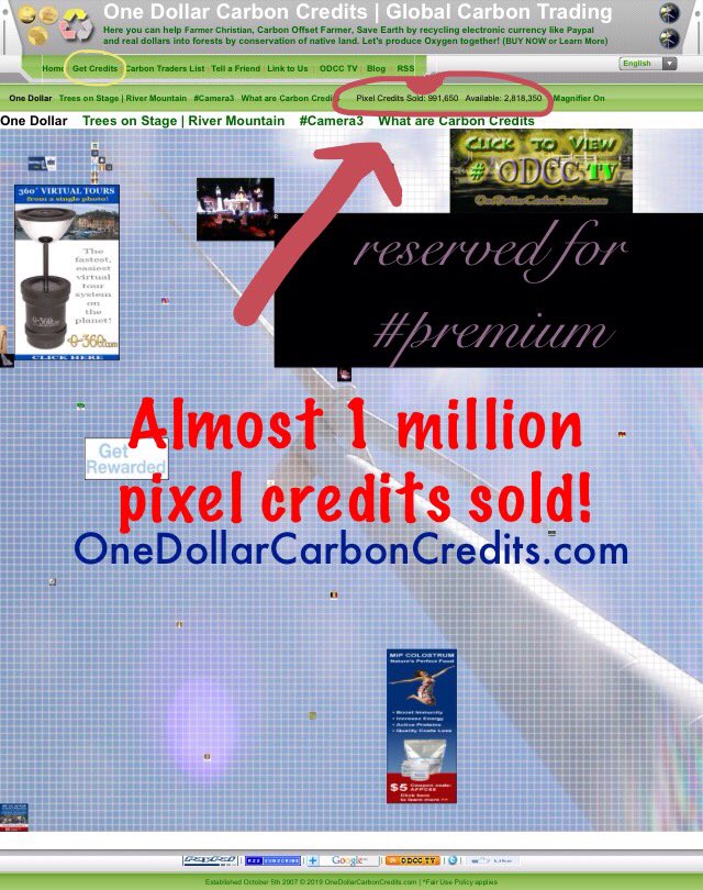 ODCCTV's tweet photo. 991,650 pixel credits sold! Will u be our #1millionth pixel holder? 1 or 3 years or Lifetime https://t.co/IgLh24svAB https://t.co/4CmsnXLhZo