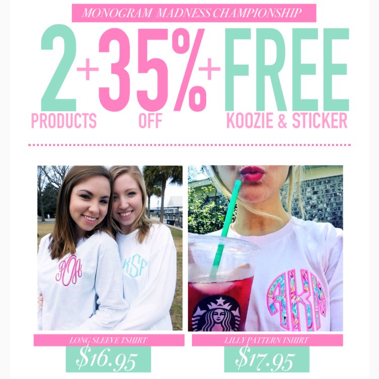 UnitedMonograms's tweet photo. Check out our final #MonogramMadness sale!๐๐๐๐๐ป
https://t.co/TdRrXeC7l3 https://t.co/sddFqZJBLM