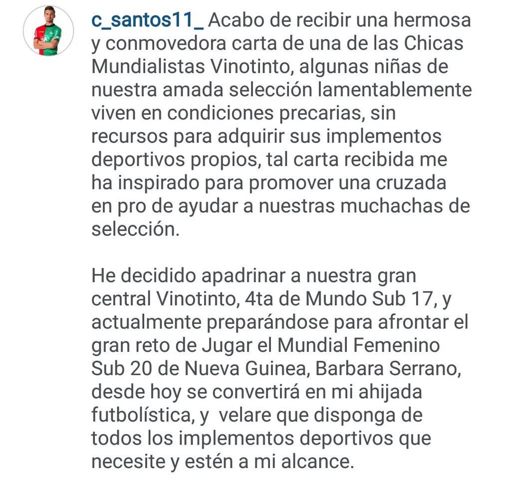 EuKarolyi's tweet photo. Linda carta de @C_Santos11_ a la jugadora #vinotinto, Bárbara Serrano 🇻🇪⚽️🍷 https://t.co/wJ4mG87X5T