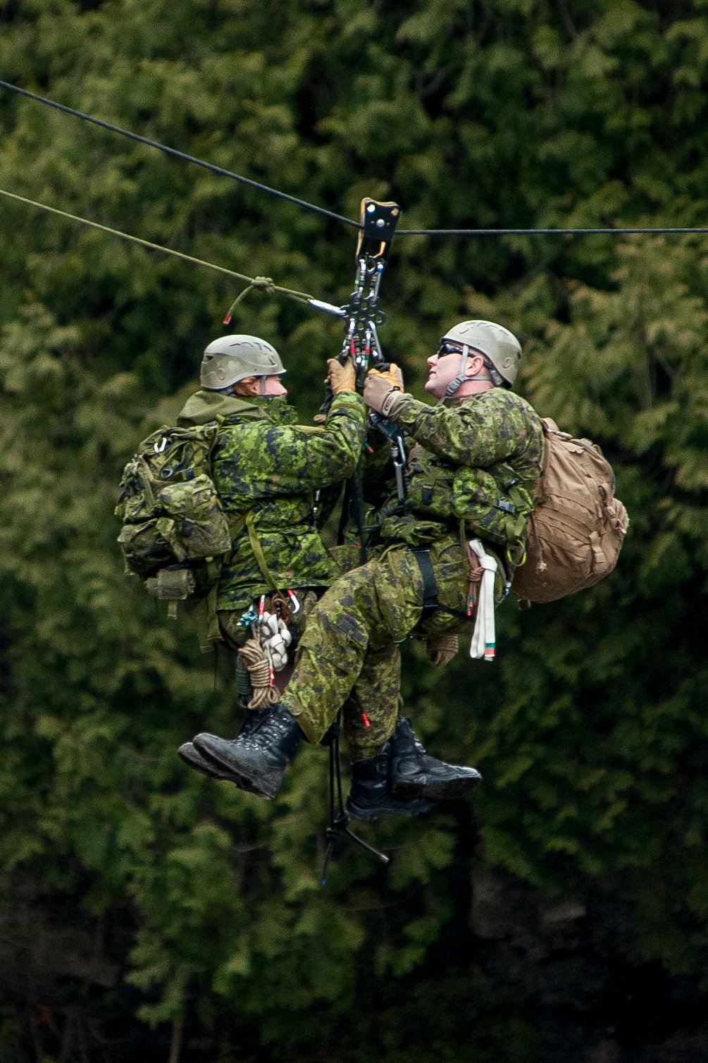 Canadian Armed Forces on X: #CaptionThis photo of students crossing the  Grand River using a rope bridge during a course at Elora Gorge Park, ON.   / X