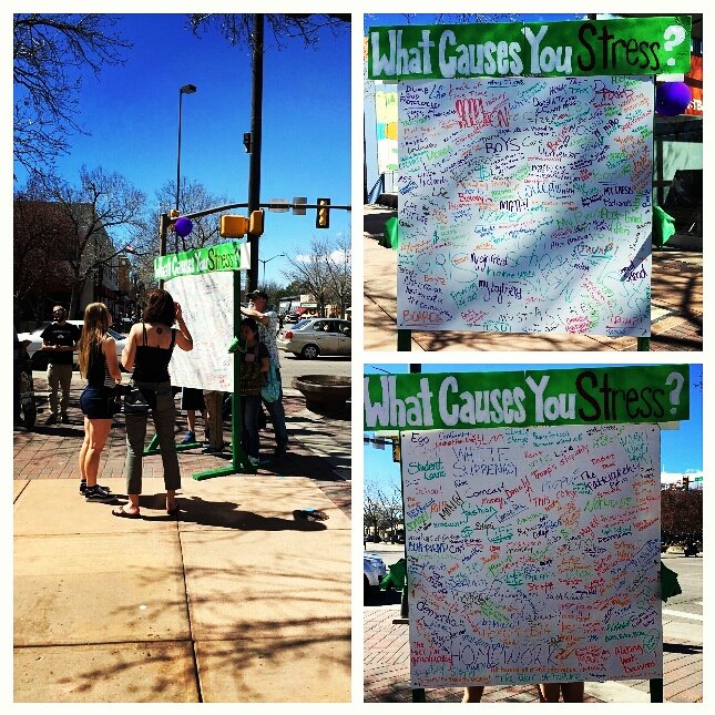 Beautiful day in #fortcollins Over 400 people signed our stress board! #FoCoFloats #stress #stressrelief #floattank