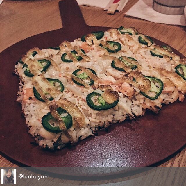 Shokudo's tweet photo. Good pick @lunhuynh. Our Sushi Pizza was actually featured in the LA times! https://t.co/5uU77sl8hV