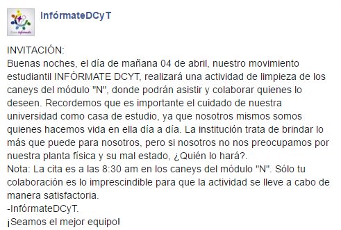 InformateDCyT's tweet photo. INVITACIÓN:
#InfórmateDCyT
¡Seamos el mejor equipo! https://t.co/uzFRHpFegi