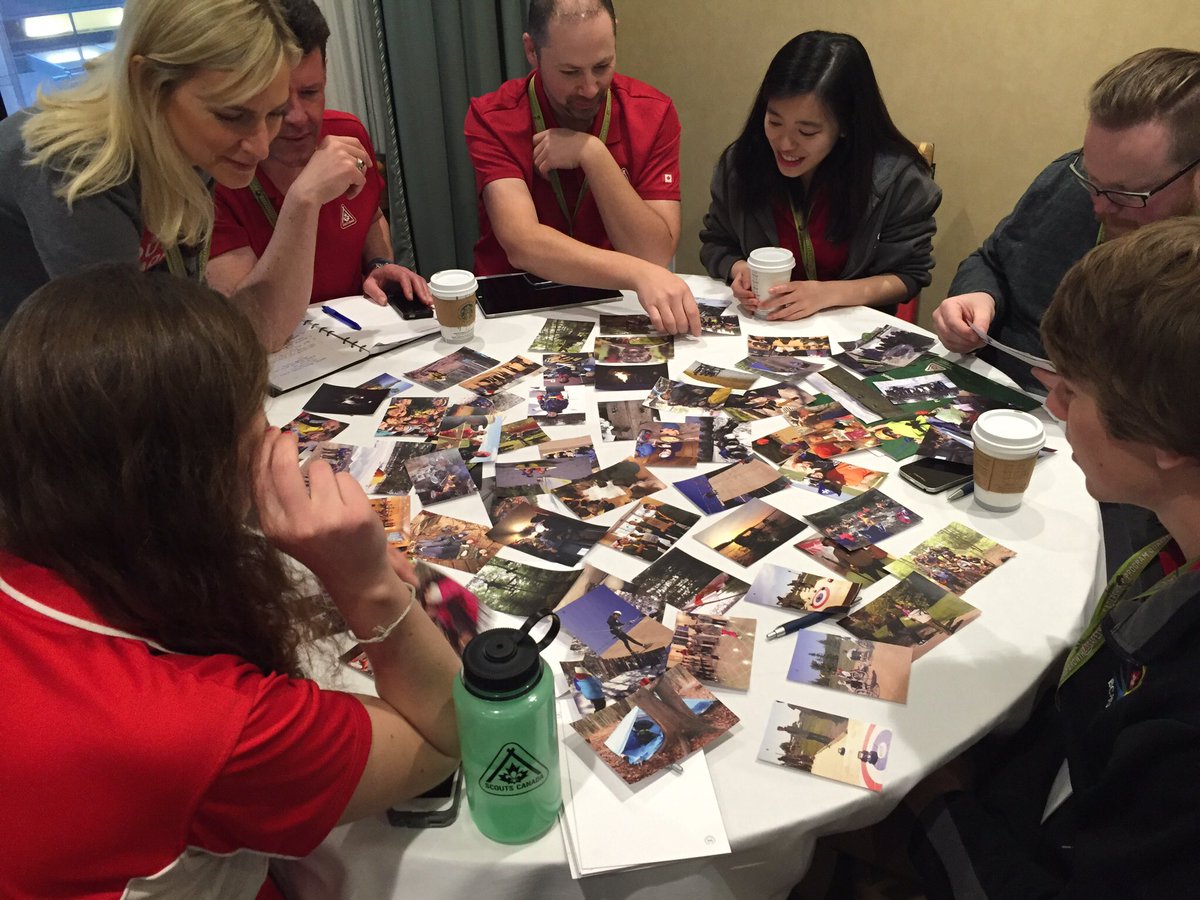 marcsworld1's tweet photo. Teams working on owning the @scoutscanada brand promise #SCNST16 https://t.co/l2axE0rhPW