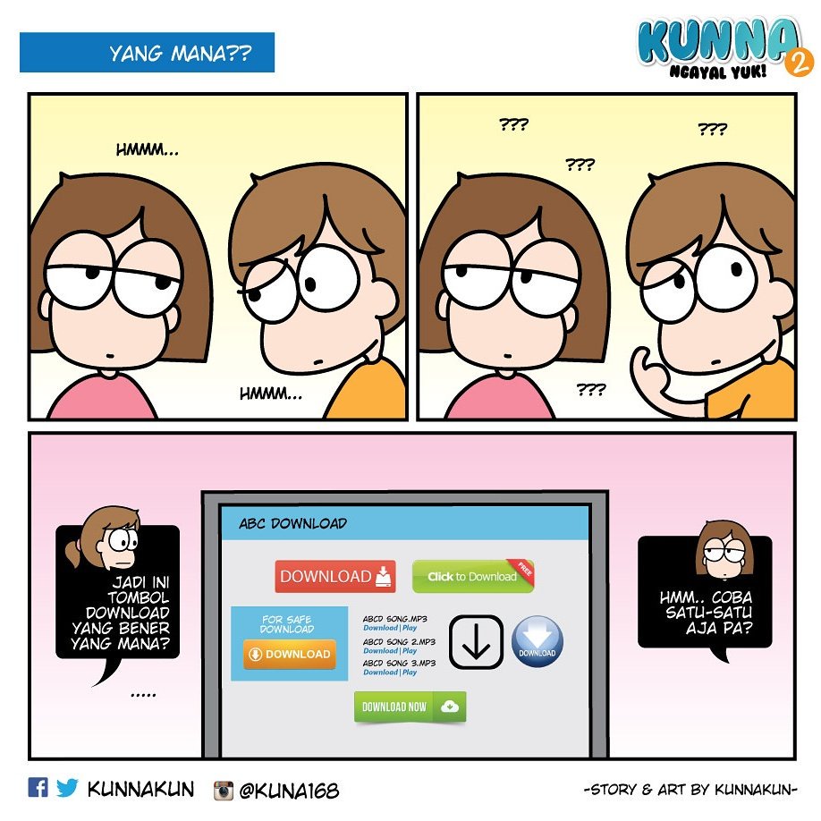 Yang mana yang bener??? #kunnakun #kunna #komikunna #komikstrip #komikinajah #komikindonesia #download #seninkerja