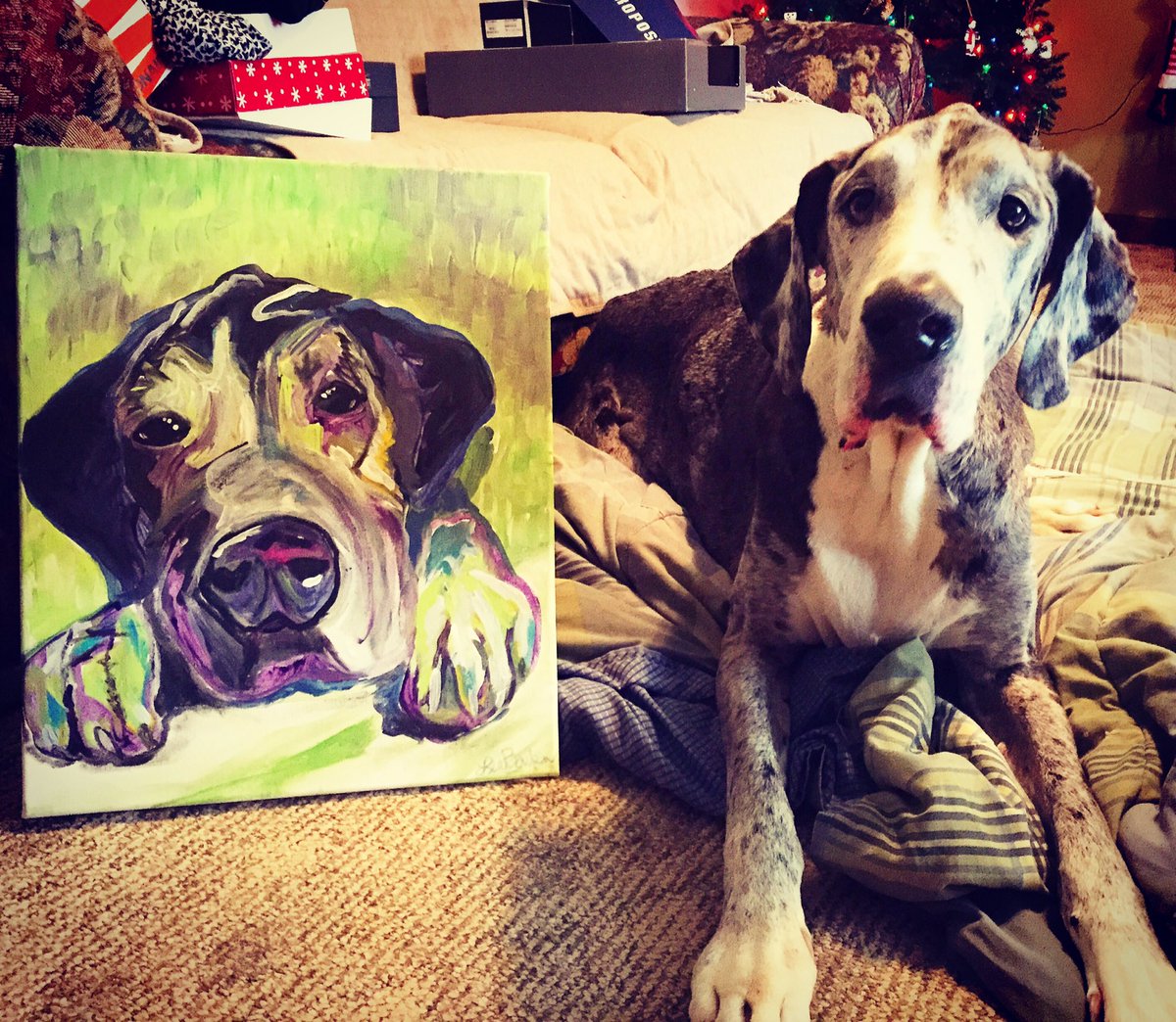 leapbarker's tweet photo. Looking for something unique to add to your home? Or for a great #petlover #gift? Order a #custom #petportrait ! https://t.co/YDih0tC9L8