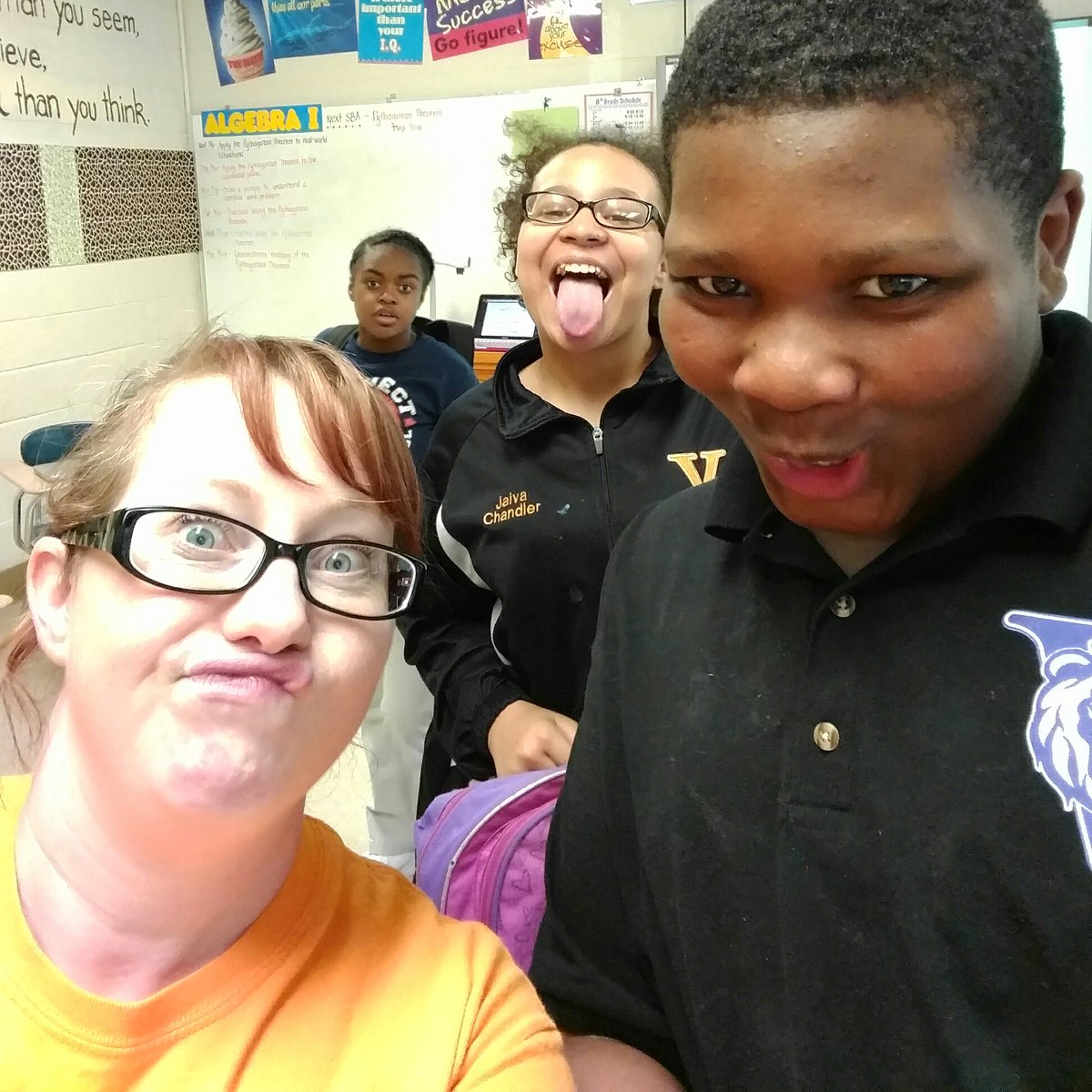 HelmanVMS's tweet photo. Whoever says algebra isn't fun had the wrong teacher or has the wrong students. #VineRocks https://t.co/Pfor9GZOwm