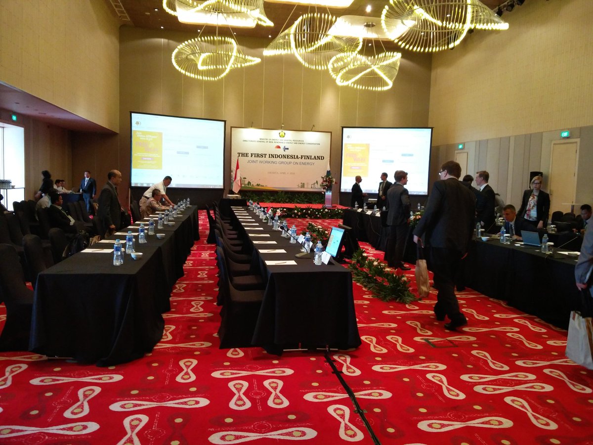 sakuvalkki's tweet photo. The First Indonesia-Finland Joint Working Group on Energy! #Watrec #teamfinland #Finpro https://t.co/VQPpniDUIs