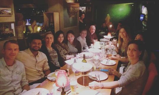 Rainaist's tweet photo. @ImRaina and Priyanka di celebrating their precious day with their Amsterdam friends #LoveBirds https://t.co/05cCtmT0NS