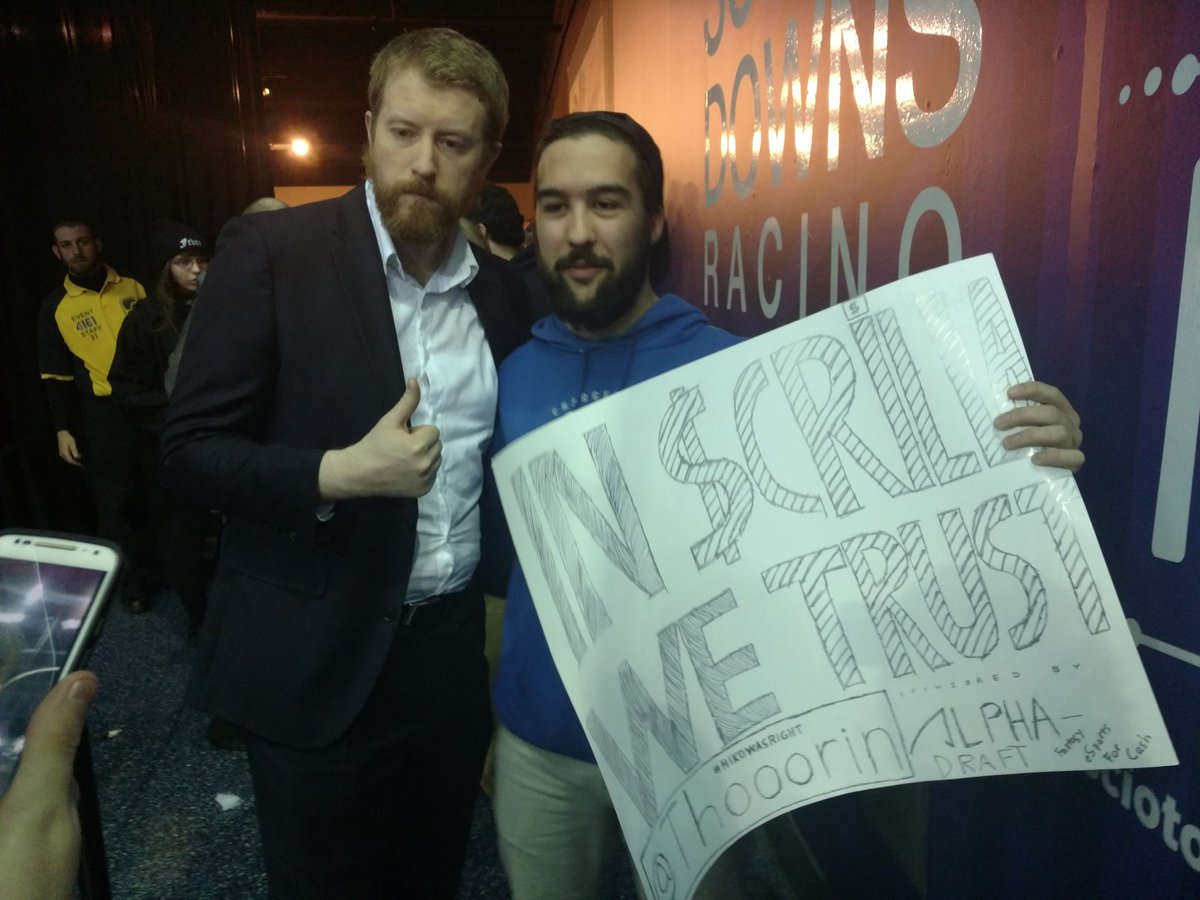 alex94kumar's tweet image. @Thooorin my friend probably had the best sign at #MLGColumbus, repping the #scrilla and #AlphaDraft tho