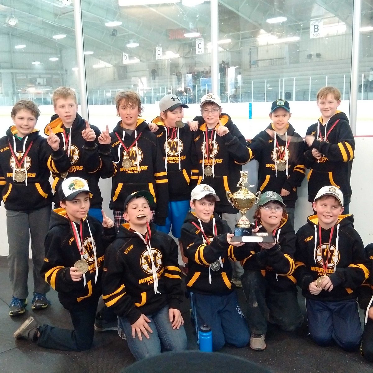 Gold Medal winners - West Carleton PeeWee B1 at the Ottawa Year End hockey tournament. <a href="/wcwhockey/">The WC Warriors</a> WooHoo