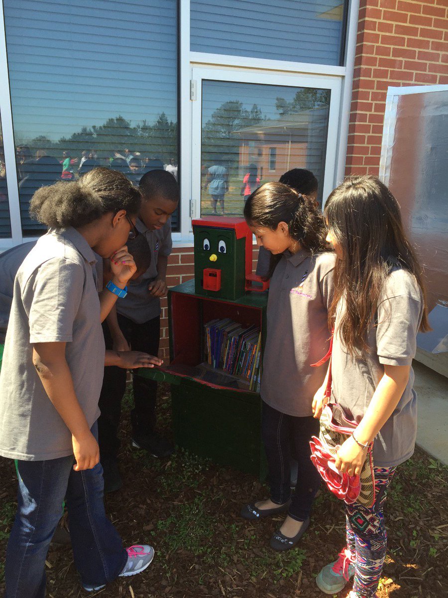 Our Outdoor Library is officially open!! Thank you so much Junior League! We will definitely be using it soon!