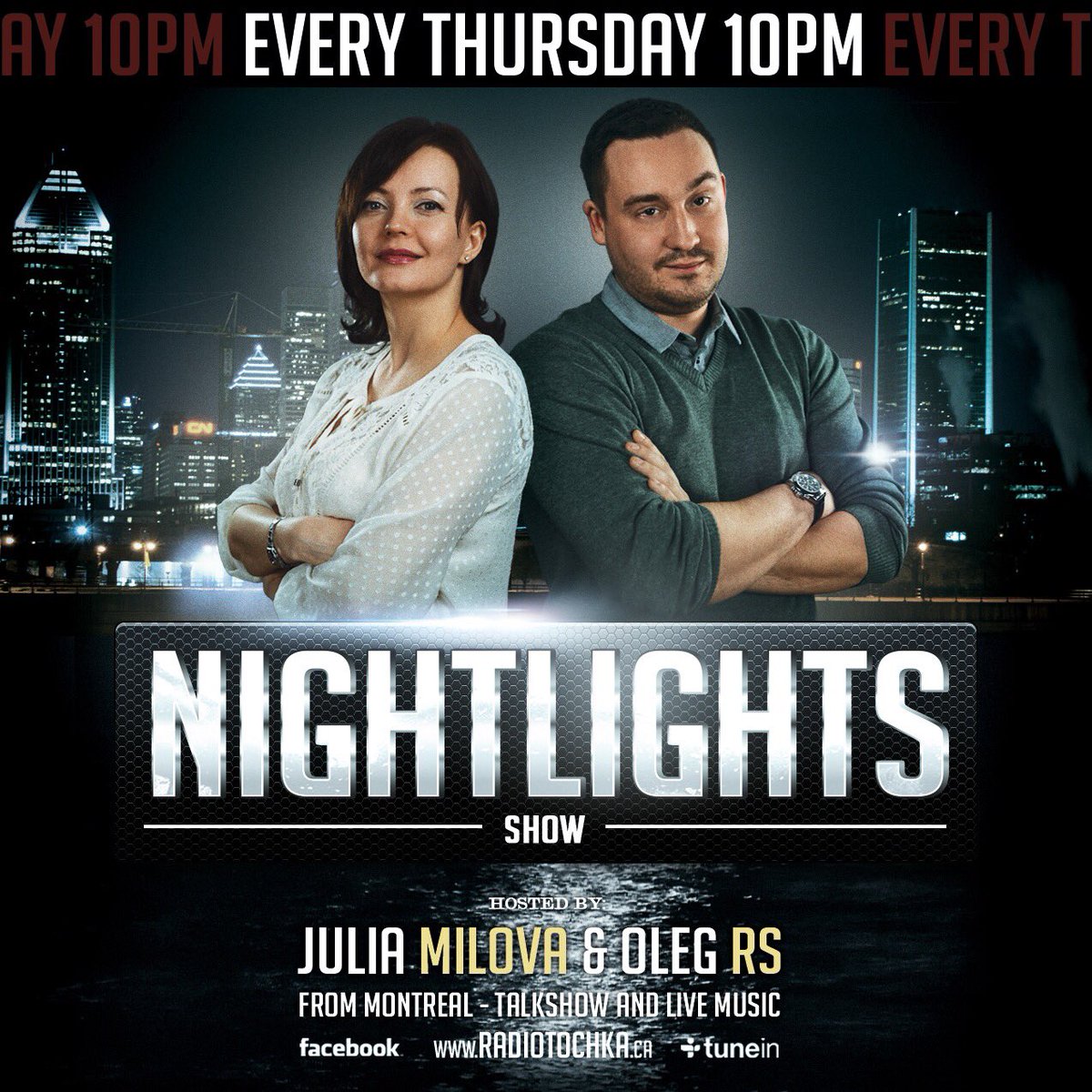 webgiunka's tweet image. A new talkshow is on-air!Nightlights Show - hosted by Dj Oleg RS and Julia Milova at radiotochka.ca #design #dj #fun