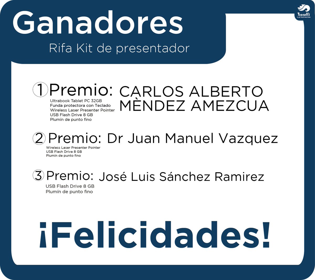 TTeocalli's tweet photo. Ya esta la lista de los Ganadores del la Rifa, dentro de poco nos comunicaremos para la entrega de premios !GRACIAS! https://t.co/gS5TyN9vLj