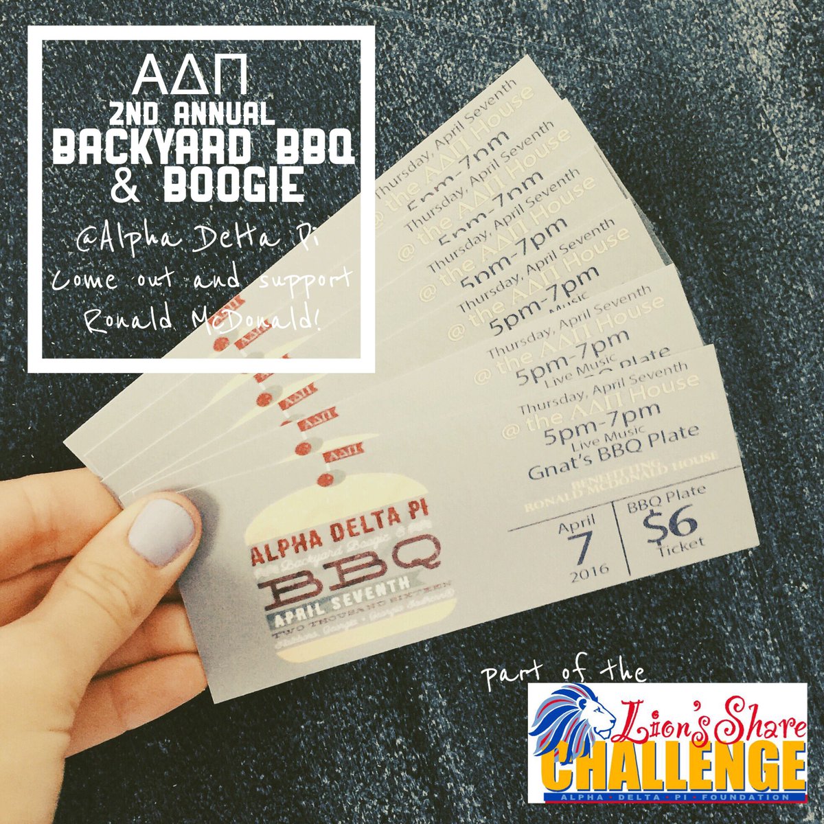 ADPi_GSU's tweet photo. #AdPiBackyardBBQ Find a sister on campus and grab a ticket! $6 for Gnats?! Say what?! https://t.co/Gtz2qzu56X