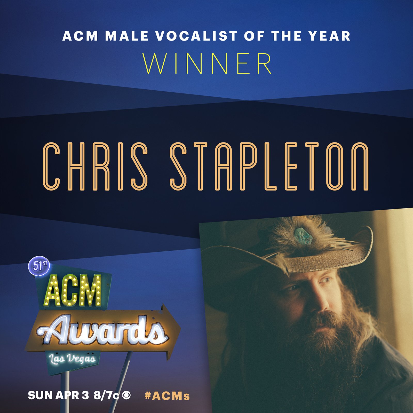 ACM Awards on Twitter "All hail, ChrisStapleton, ACMs Male Vocalist