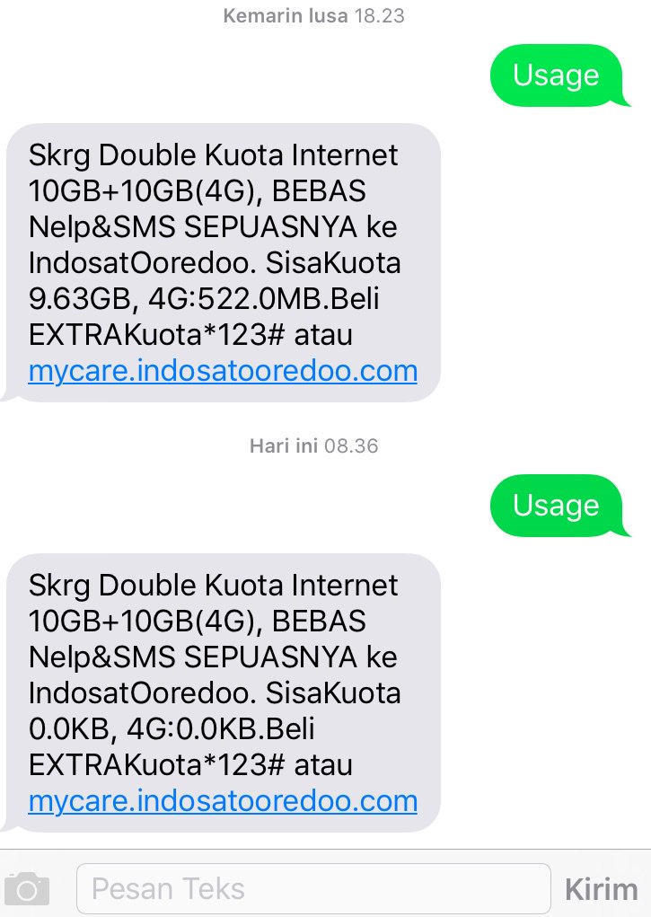 glgAG's tweet photo. @IndosatCare min, tiba2 paket 3G saya kok abis ya ? Padahal tanggal 2 April masih 9,6 GB .. https://t.co/1jdNHo7KNb