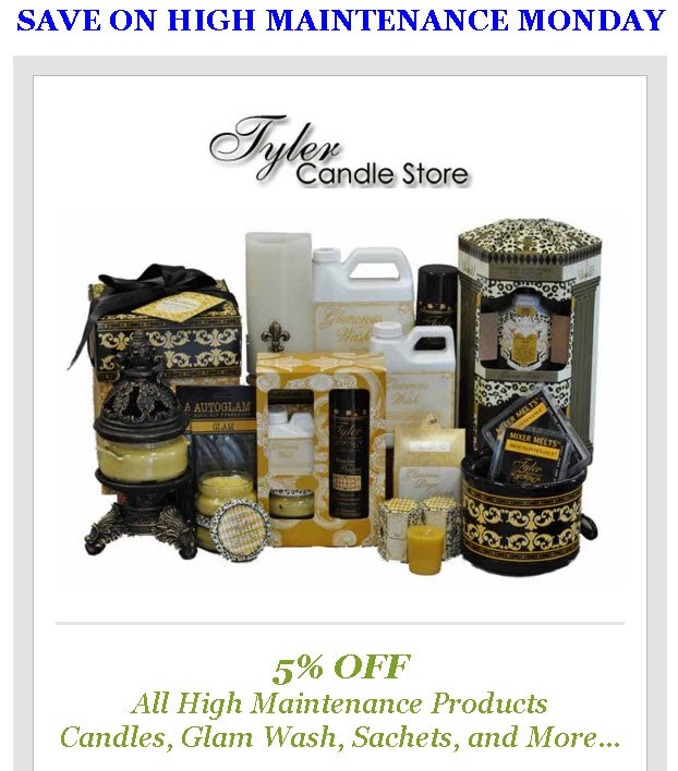 TylerCandles's tweet image. Access this offer now, 5% Off Everything High Maintenance. #HighMaintenace #TylerCandles
tylercandlestore.com/high-maintenan…