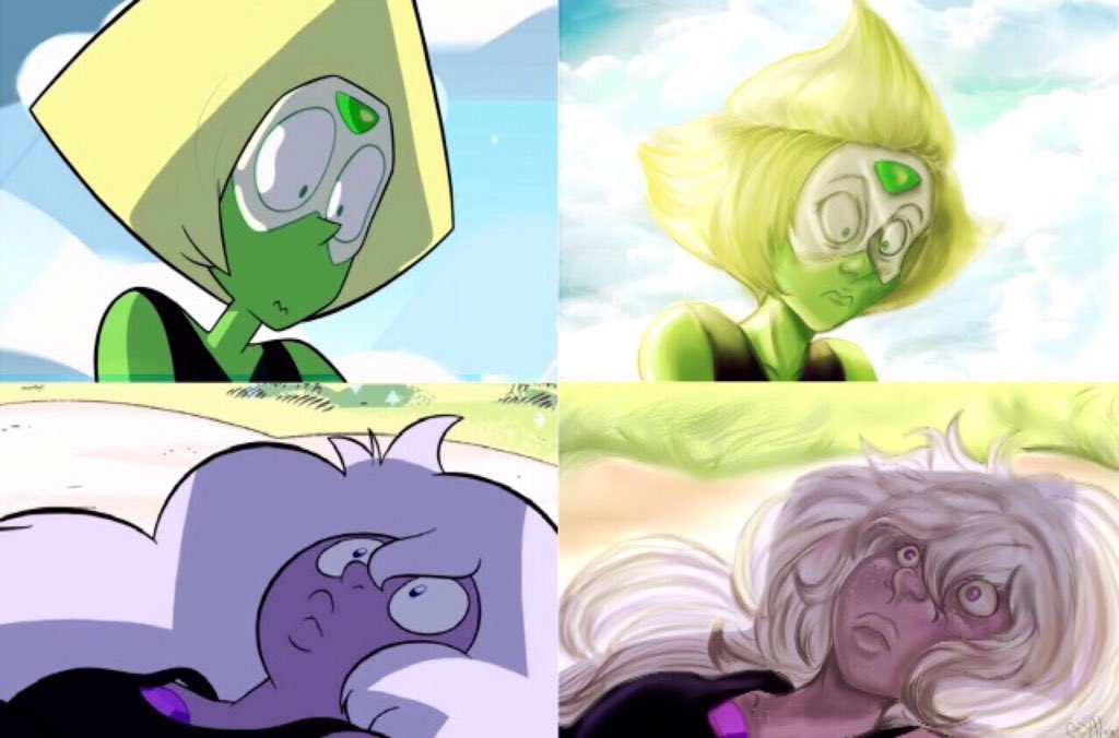 FayedArts's tweet photo. #amedot screencap redraw #StevenUniverse #stevenuniverseart #peridot #amethyst #FayedArts https://t.co/CeAV29JCY8