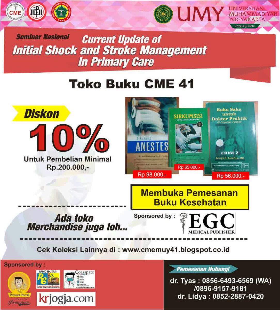 Msh bingung cari buku kedokteran &amp; kesehatan terbitan EGC dg harga terjangkau?hubungi CP ya <a href="/UMYogya/">UMY</a> <a href="/KRjogjadotcom/">Kedaulatan Rakyat</a>