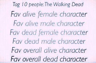 ValuedPeace's tweet image. ||: Tagged by the [ amazing ] @ALionessWithin !! 😋😋

— Michonne
— Morgan
— Deanna
— Eastman
— Rick
— Gareth