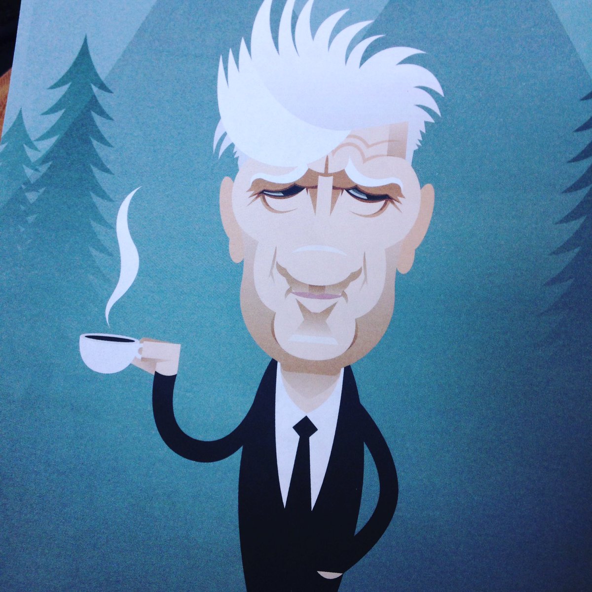 Genius. #coffee #sdccrules #davidlynch #cafe #illustration #caffeinemagazine