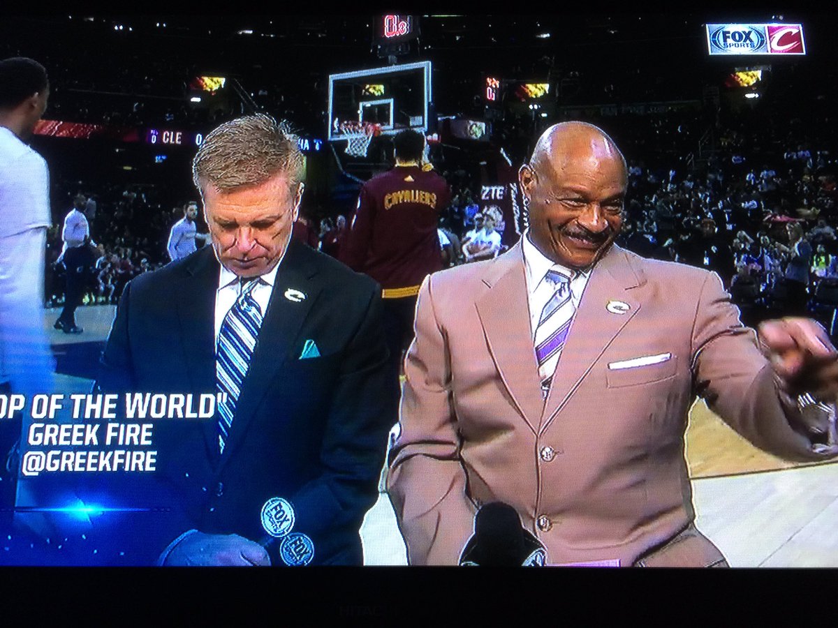 BethHMcLeod's tweet photo. Tonight on @FOXSportsOH @CavsFredMcLeod studying game notes-while @MrCavalier34 running for office! #vote4AC https://t.co/iKLHpT2suC