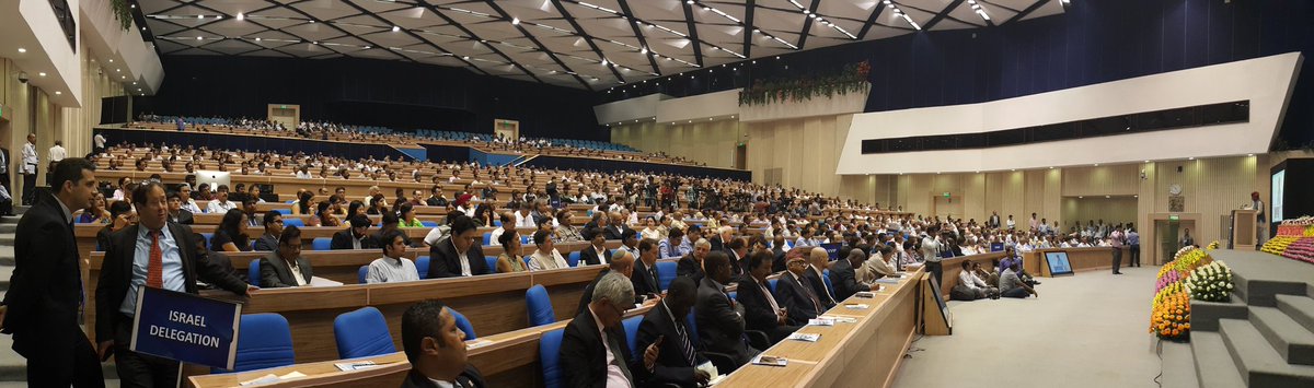 AssafMoran's tweet photo. Full house!! The inaugural function of #India Water Week. #IWW2016 #ClearlyIsrael https://t.co/RryEoJdxDv