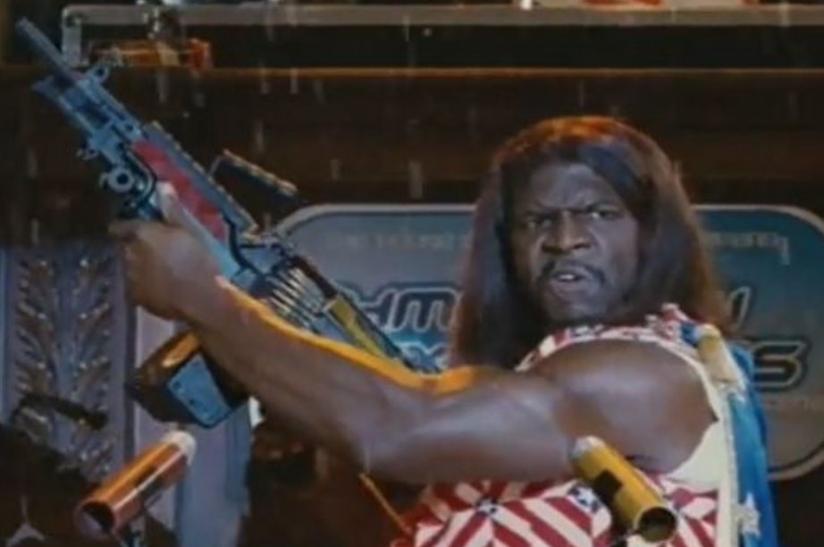 JeffDye's tweet photo. Great presidential Rally in Dallas tonight by the @TheRock 
Dwayne mountain Dew Camacho

#WrestleMania32 #idiocracy https://t.co/DAIBKI5nGU