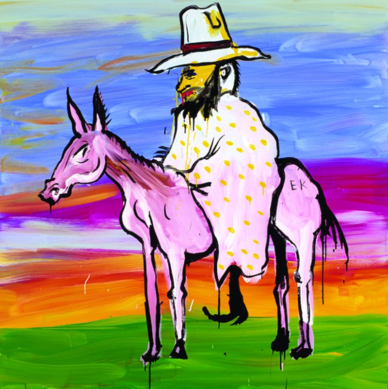 Kelly on His Horse (2008) by Adam Cullen