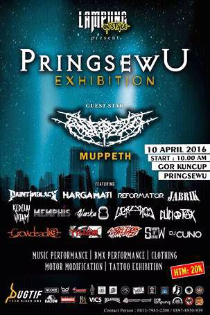 "PRINGSEWU EXHIBITION"
Sunday, April 10th 2016 at Gor Kuncup, Pringsewu.
Don't miss it!! \m/