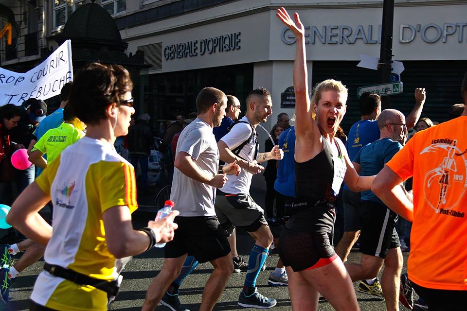 AR_Jaures's tweet photo. Toujours avec le sourire @brittauschkamp ! #marathondeparis #Boostjaures x #BoostLesAbbesses https://t.co/zPZyUtRkk2