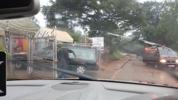 nbstv's tweet photo. Body of fallen Ugandan goalie Abel Dhaira arrives at All Saints Cathedral ahead of service #NBS5Things HT/Rugyendo https://t.co/inIRMZbolx