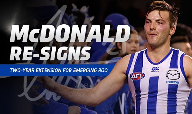 NMFCOfficial's tweet photo. Another young gun puts pen to paper! @lukemcdonald21 follows Garner, Hibberd &amp; Clarke in re-signing #ShareTheSpirit https://t.co/qLKKApefNL