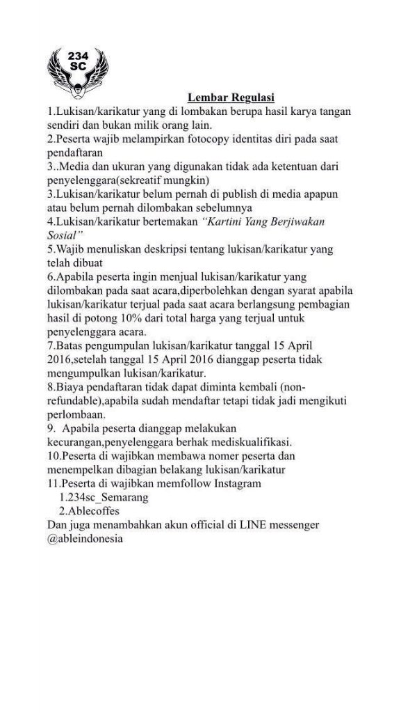 28 Maret - 15 Apr 2016 | KARIKATUR &amp; LUKISAN KARTINI KONTES 2016