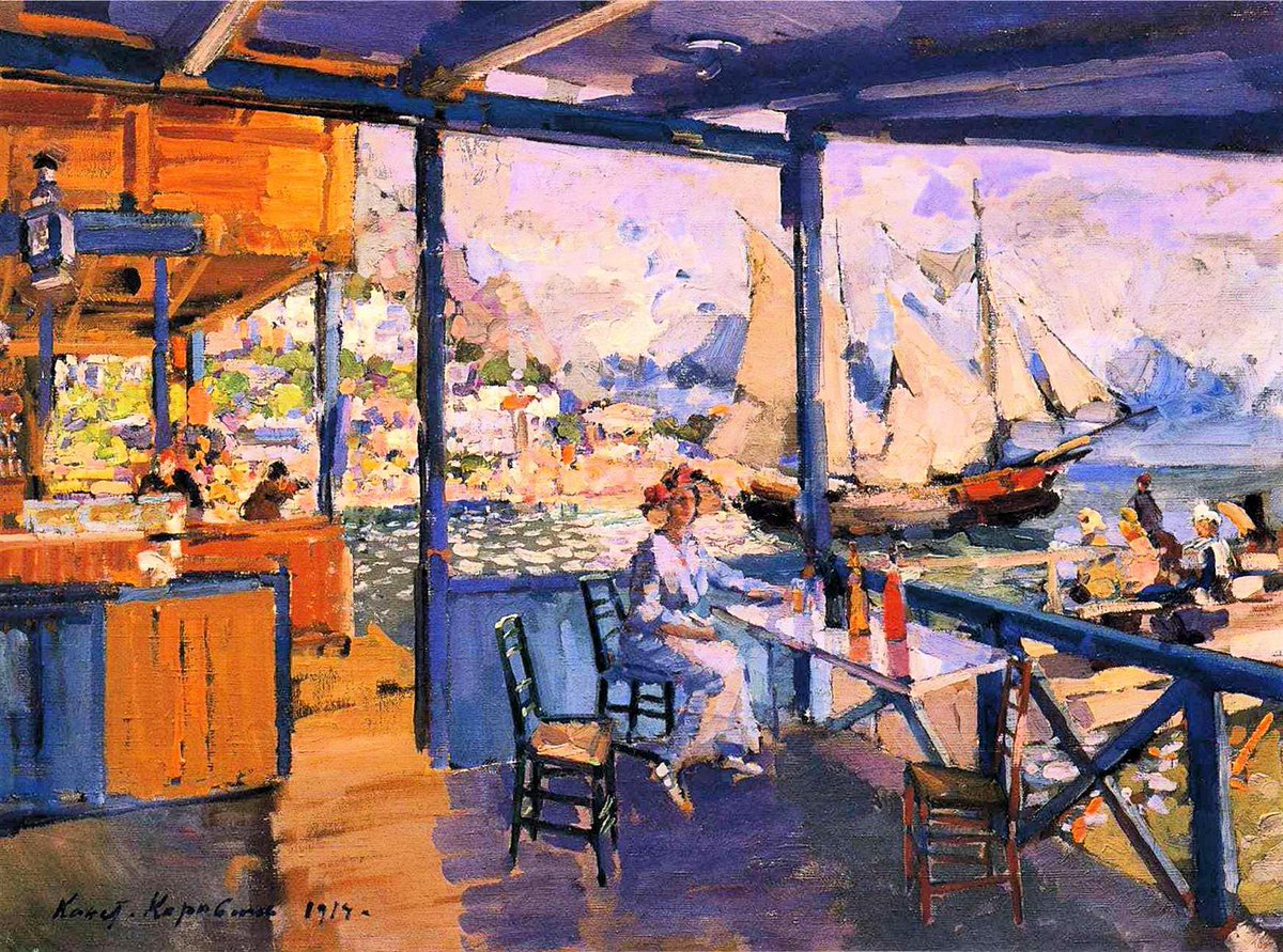 impressionistTW's tweet photo. Константин Коровин «Пирс в Гурзуфе» 1914 г.  https://t.co/k95gTKUGRw https://t.co/MPzcTRt2SI