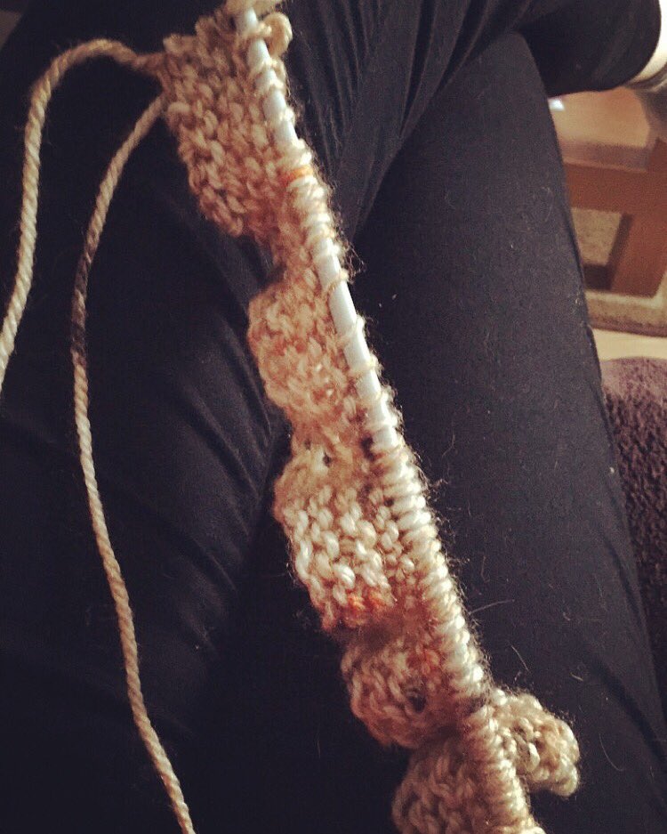 skayrobichaud's tweet photo. I've learnt how to knit - something to distract me for awhile #heartbreak #knitting #tired #newskill https://t.co/yE0ilRGA26