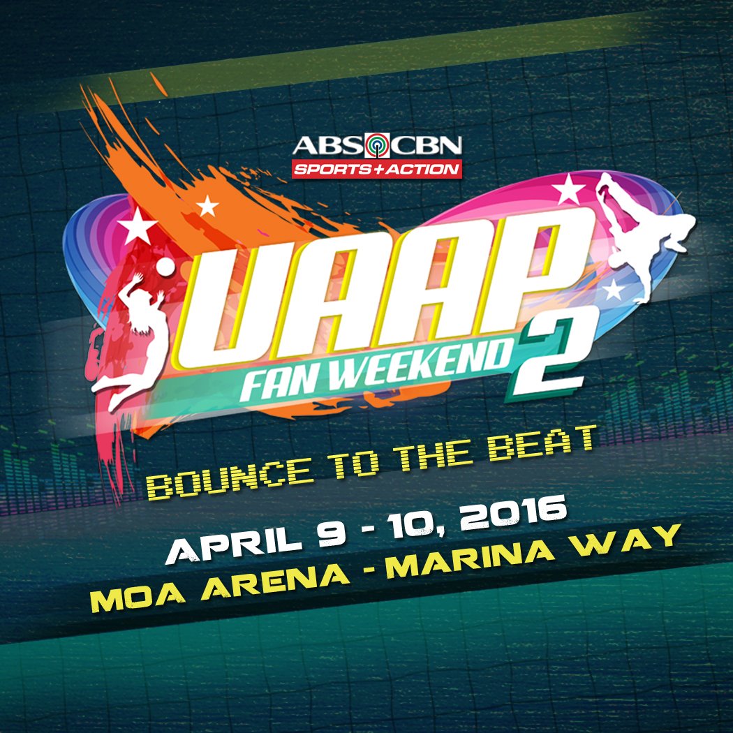 abscbnsports's tweet photo. And its back! Calling all the UAAP volleyball fans out here! Celebrate the season 78’s biggest weekend with us! https://t.co/QSc1xEcz0X