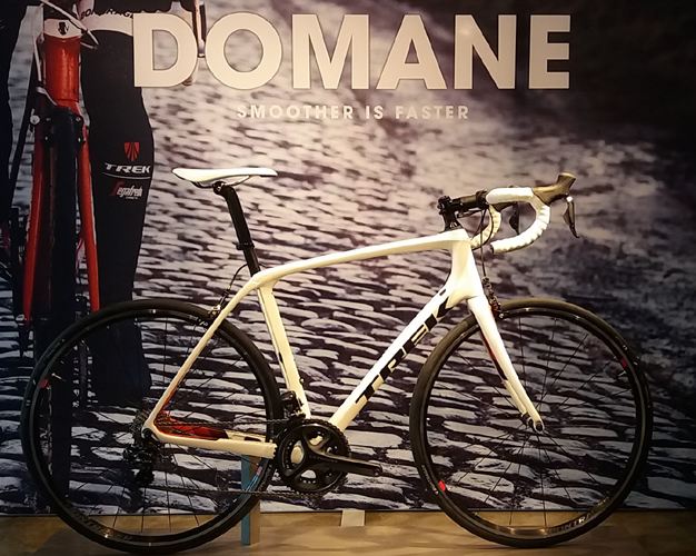 headhills's tweet photo. New Trek Domane SLR released today - test bike in the shop ready to roll https://t.co/8SgV7QL7rt https://t.co/8QhpoHxvJG