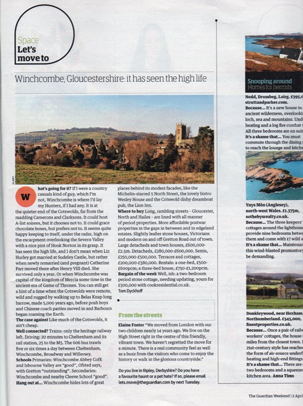 Wesley_House's tweet photo. Great to see beautiful #Winchcombe &amp; Wesley House featured in #letsmoveto @guardian #cotswolds https://t.co/aeesmCRKTR