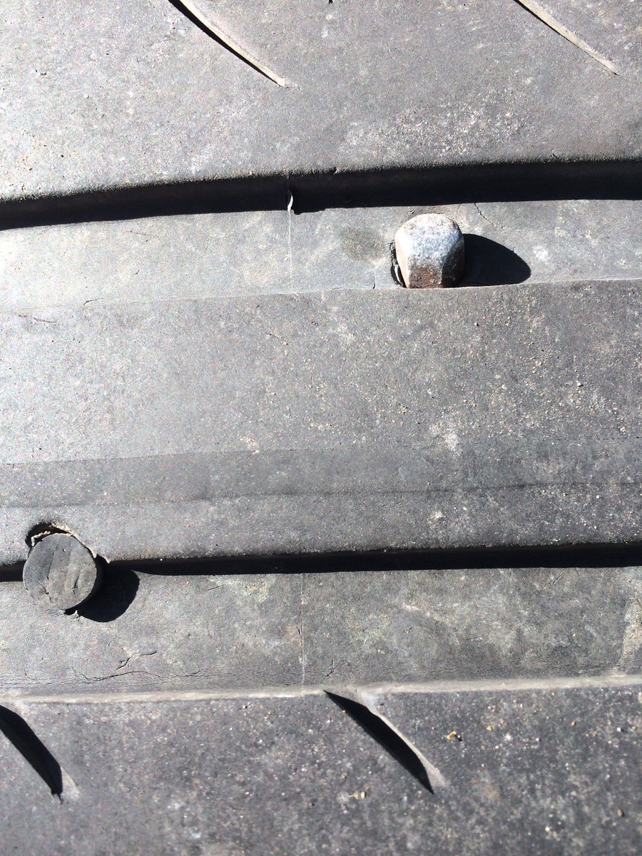 TurfAir's tweet photo. Frustrating day pumping air. Another puncture 2" from last repair, 2 weeks ago. #WTF #2s&3s #NothappyJane! https://t.co/6BeKJB8NHw