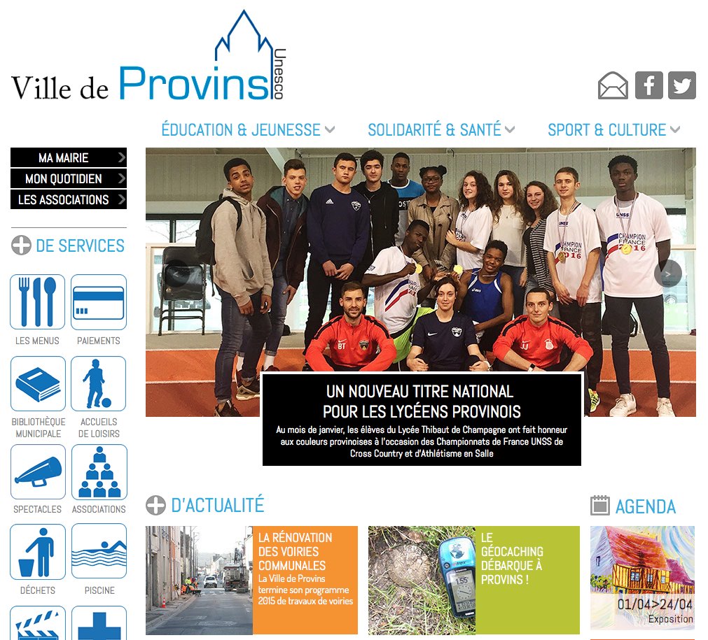 La Ville de Provins est heureuse de vous dévoiler son nouveau site Internet ! mairie-provins.fr