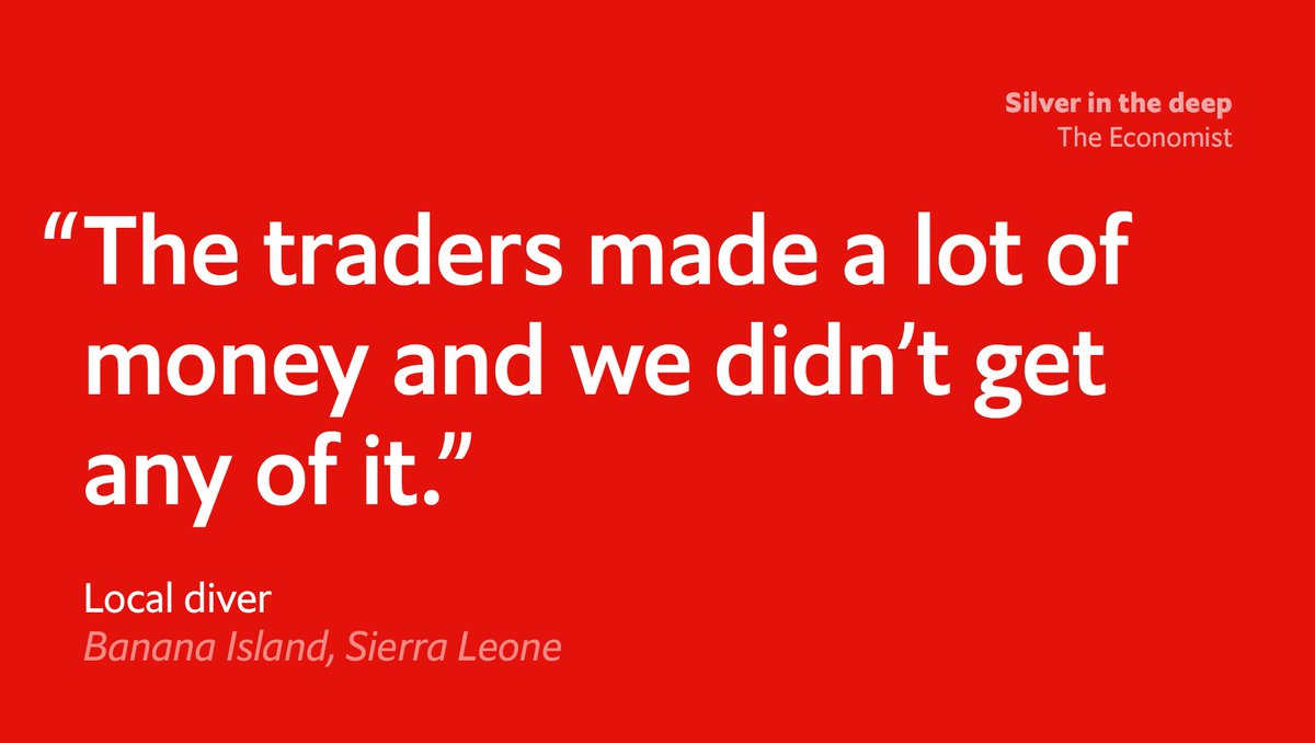 TheEconomist's tweet photo. Chinese traders are farming the waters off Sierra Leone's lush coastline for cucumbers https://t.co/QDofAQ59GI https://t.co/2vNgZVkELd