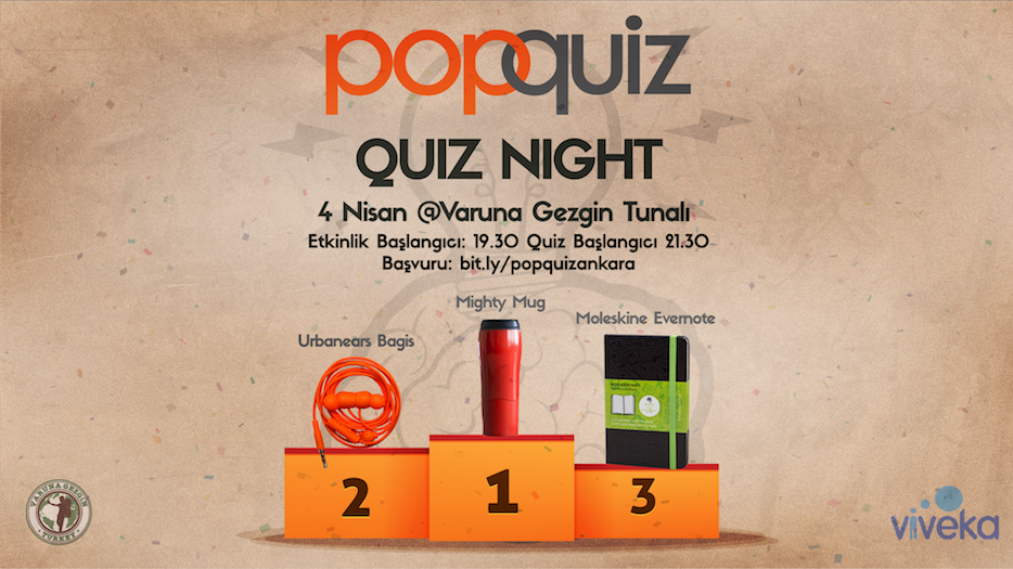 VivekaInc's tweet photo. PopQuiz Night'a saatler kaldı! Kayıt: https://t.co/3VLpkg7YU8. En fazla doğru cevap veren 3 takımın ödülleri şöyle; https://t.co/T3p2pL5khz
