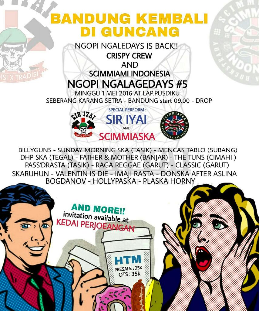 01-05-2016 #ngopingalagedays part5 w/ @siriyai_music <a href="/ScimmiaSka/">S C I M M I A S K A</a> <a href="/BILLYGUN_ID/">BILLYGUN OFFICIAL</a> etc.  Lap.Pusdiku karangsetra - BDG! "