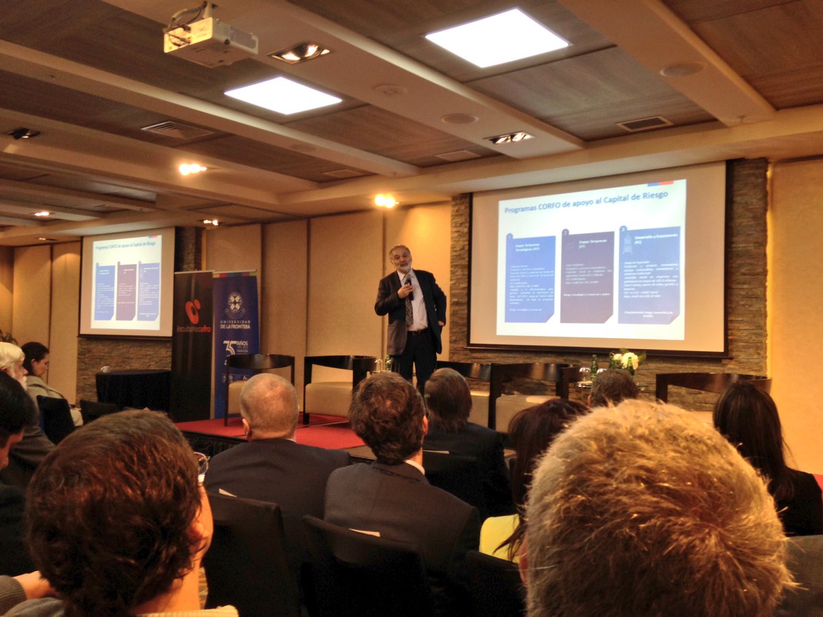 Corfo's tweet photo. . @EduardoBitran en #ChileMass "Impulsamos financiamiento en Capital de Riesgo en etapas tempranas tecnológicas" https://t.co/Br5vShRhGk