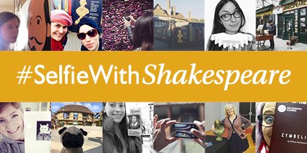 This year we're celebrating Shakespeare's 400th anniversary, share your #selfiewithshakespeare with us.