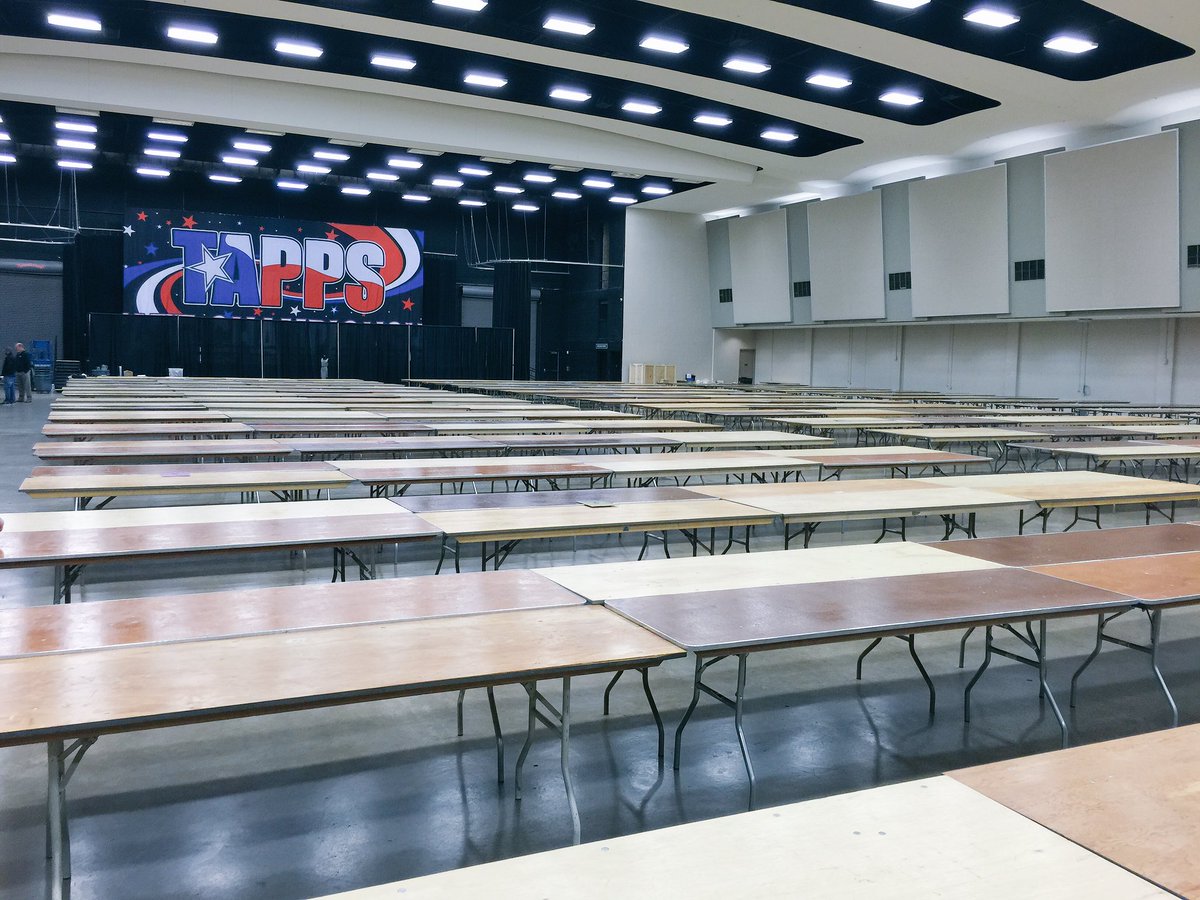 TAPPSbiz's tweet image. Art Championship at the Waco Convention Center, the Chisholm Hall is all set up for artwork displays #TAPPSart