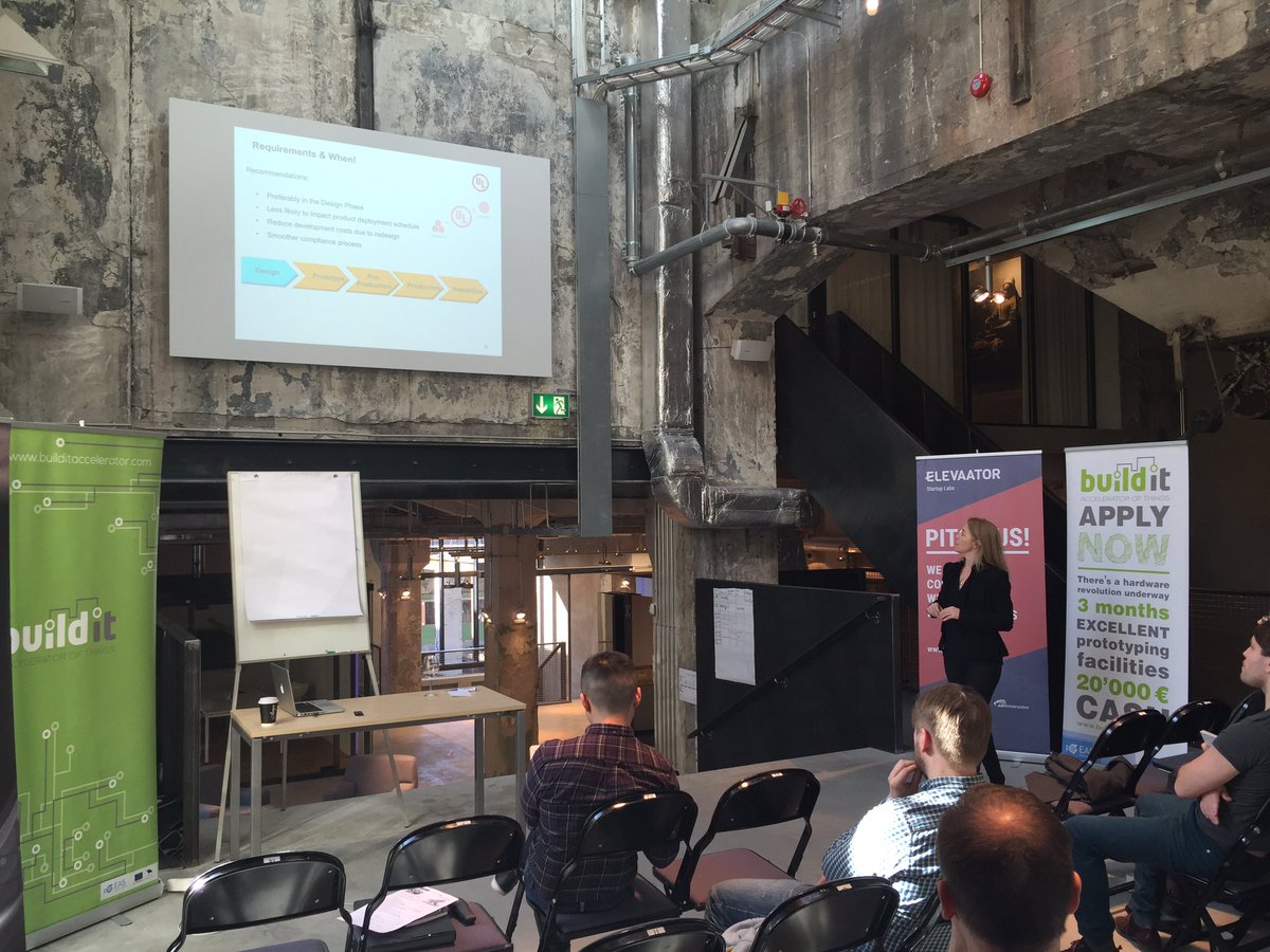 BuilditAcc's tweet photo. Pia Steen Hansen from @ULdialogue: startups should think about certification reqs in the design phase #LaunchPadTLN https://t.co/fqCzVD97Eh